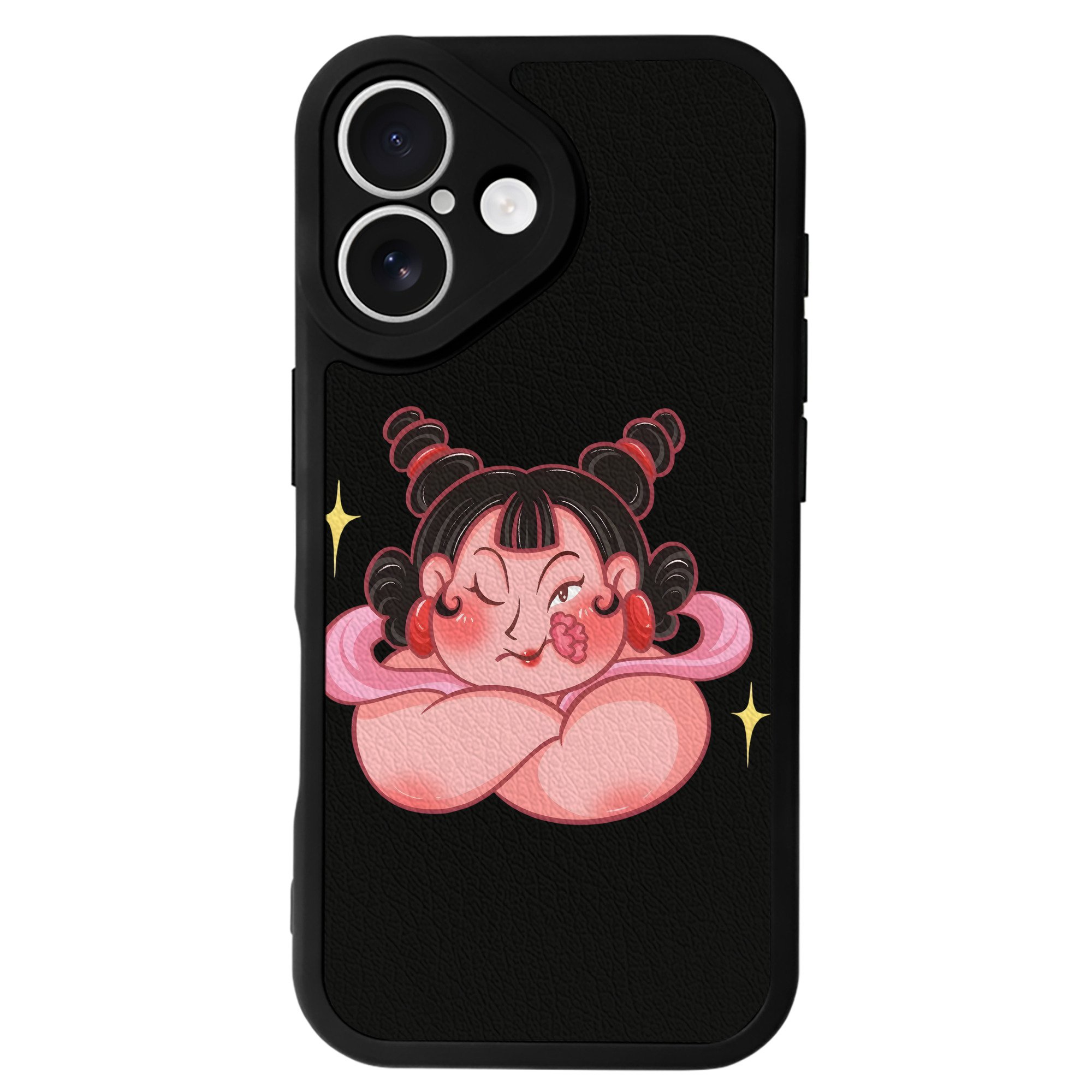 （画像用） Ne Zha 2 ナタ 魔童の大暴れ 【iPhone 16シリーズ対応】シリコンスマホケース（レザー調） 材質：シリコン